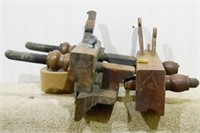 2 – Wooden molding planes: G. White, Phila. screw