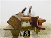 2 – Wooden primitive handled molding planes: