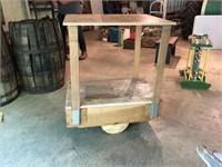 Homemade Wooden Rolling Cart