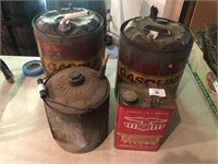 (4) Metal Gas Cans