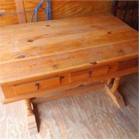 Pine Table with Drawers