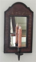 Pair of antique style contemporary mirrored