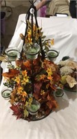 Candle holder, bowl of potpourri