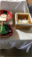 Christmas bowl, baskets, miscellaneous