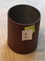 small wood trash basket