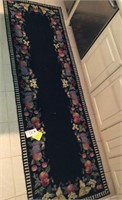 Touch of Class Apples black fruit rug 94" runner