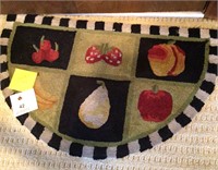 Touch of Class Apples black fruit 31 x19 door rug