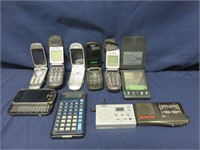 Lot of Small Electronics Flip Phones Recorders