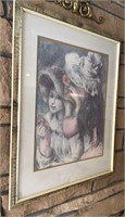 French Artist Pierre Augusterenoir Framed matted