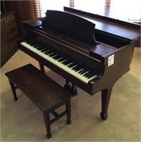Antique Baldwin 55689 Dark wood Baby grand piano