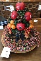 Gorgeous fruit display pomegranites grapes berries