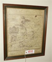 Framed print of Sailing Chart of Cyprian Sout