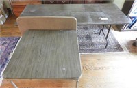(2) folding card tables and 6ft folding table