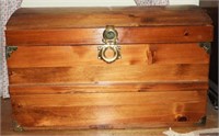 Contemporary Pine dome top blanket chest