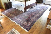 Wool Pile hand woven floral area rug 118” x 186"