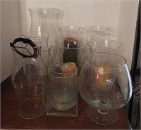 Large Qty of glass hurricane shades in various
