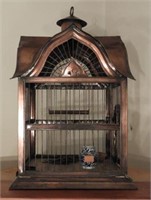 Copper and brass bird house 12” x 12” x 18”