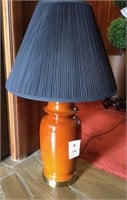 Pecan or cherry wood base vase black/grey shade