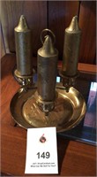 Antique Brass 3 candle set COOL
