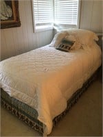 TWIN Bed with headboard Frame Bedding and Mattress