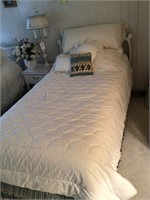TWIN Bed with headboard Frame Bedding and Mattress