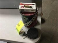 Vintage half and half tobacco tin with partial box