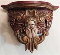 Cherub themed wall sconce/shelf