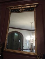 Federal style wall mirror with gilt and eagle