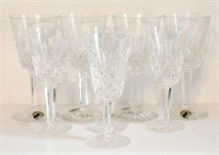 (4) Waterford Crystal 6” cordials and (4)