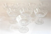 (8) Waterford cut crystal martini glasses