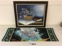 OIL PAINTING, PSALMS SMALL QUILT