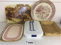 SERVING TRAYS, CARRIERS