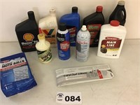 OIL, HYDRALIC, TRANS FLUID & CLEANERS, MOTH BALLS