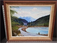 Vintage Laura Martin Mountain Road Painting
