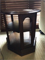 Oak dark wood side table