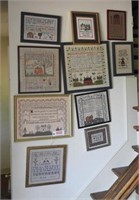 Large Qty of contemporary needlepoint samplers