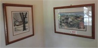 (2) Framed Prints: “Country Ride” by Steven