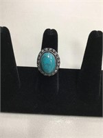 german silver ring (turquoise size:6)