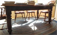 Large Contemporary Oak finish dining table