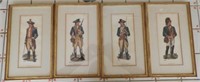 Set of (4) Frederick Elmiger prints of