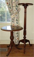 Mahogany 38” tri-fed candlestand and Cherry 20"