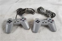 Lot Of (2) Sony Playstation Controllers Ps1