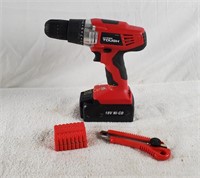 Hyper Tough Cordless Drill & Bits, No Charger