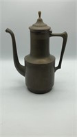 11" Etched Brass Coffee Tea Pot