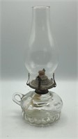 12" Antique Finger Oil Lamp Glass Base