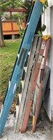 3 Fiberglass Aluminum Ladders As Is