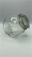 Glass Lidded Ball Country Store Candy Jar