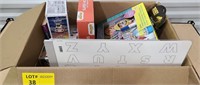 Box lot of miscellaneous games, toys & books