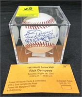 Rick Dempsey Baseball Autographed w/