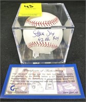 Steve Sax Baseball Autographed w/
